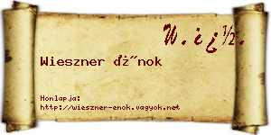 Wieszner Énok névjegykártya